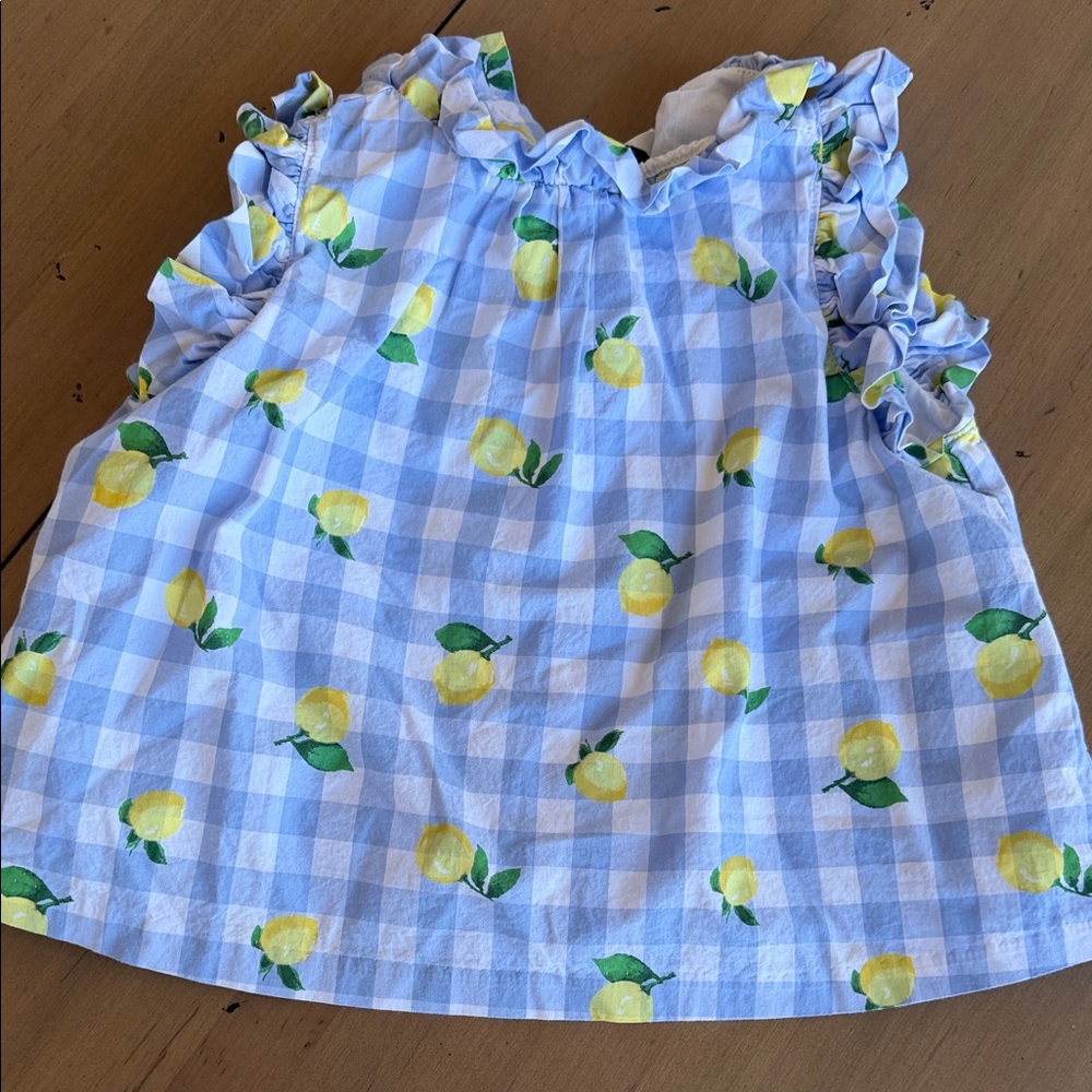 Janie and Jack Lemon Print Kids Blouse